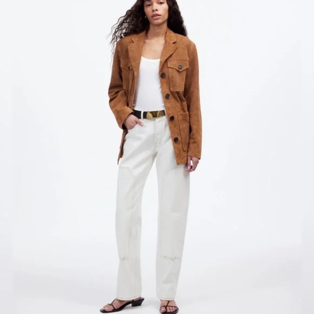 Madewell Dean Straight Leg Jeans in White